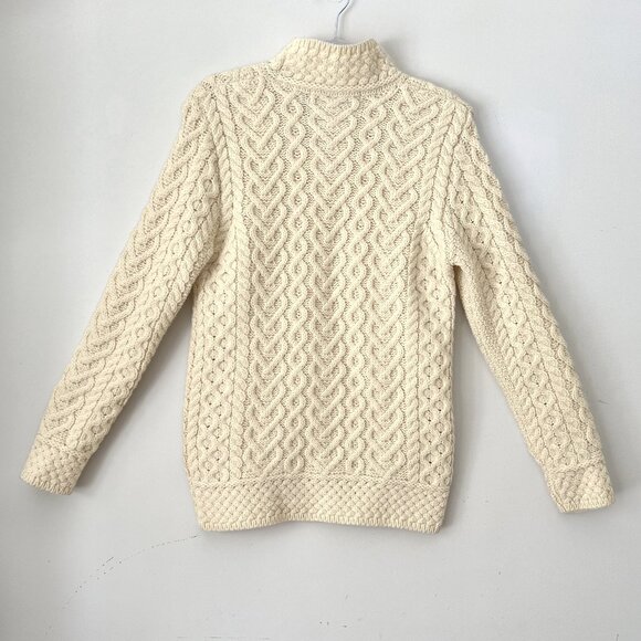 NEW Aran Mor 100% Irish Marino Wool Sweater Natural Colour, Size M - Picture 5 of 16